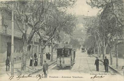 CPA FRANCE 83 "Toulon, Avenue Vauban" / TRAMWAY