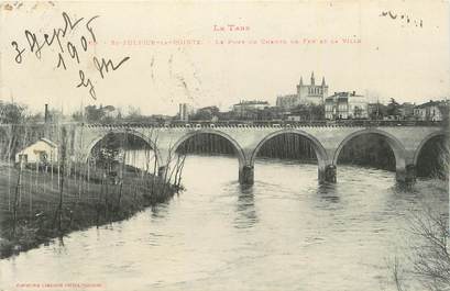 CPA FRANCE 81 "St Sulpice la Pointe, Le pont du chemin de fer et la ville".