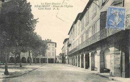 CPA FRANCE 81 "Réalmont, Place de l'église ".