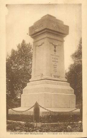 CPA FRANCE 01 "St Trévier sur Moignans, Monument aux morts".