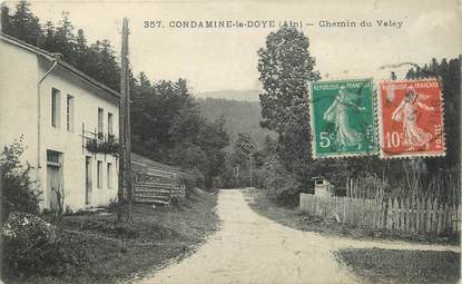 CPA FRANCE 01 "Condamine la Doye, Chemin du Valey".