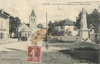 CPA FRANCE 01 "Lhuis, La place de l'église et le monument".