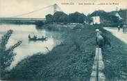 01 Ain CPA FRANCE 01 "Groslée, Les bords du Rhône et le pont".