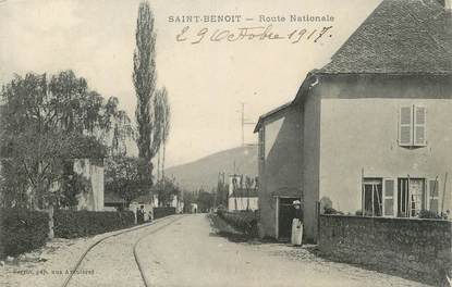 CPA FRANCE 01 "St Benoit, Route nationale".