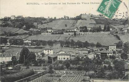 CPA FRANCE 01 "Miribel, Le côteau et les ruines du vieux château".