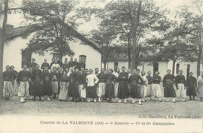 CPA FRANCE 01 "La Valbonne, La caserne"/ZOUAVES .