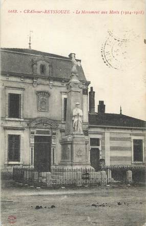 CPA FRANCE 01 "Cras sur Reyssouze, Le monument aux morts" .