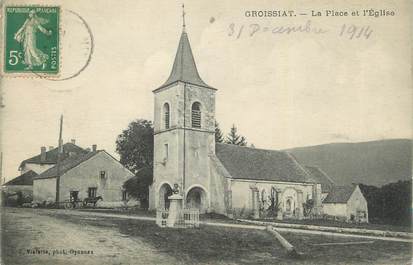 CPA FRANCE 01 "Groissiat, La place et l'église".