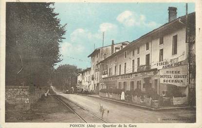CPA FRANCE 01 "Poncin, Quartier de la Gare ".
