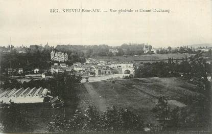 CPA FRANCE 01 "Neuville sur Ain, Vue générale et usines Duchamp".