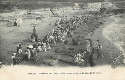CPA FRANCE 17 "Royan, concours de travaux artistiques en sable à la Conche du Chay"