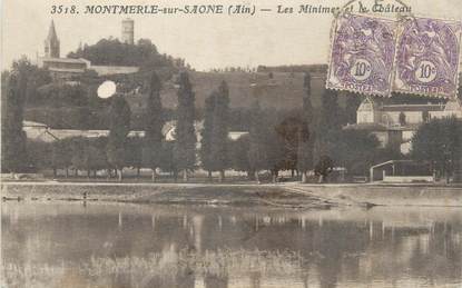CPA FRANCE 01 "Montmerle sur Saone, Les minimes et le château".