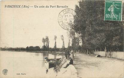 CPA FRANCE 01 "Parcieux, Un coin du port Bernalin".