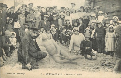 CPA  FRANCE 62 "Berck Plage, travaux en sable"