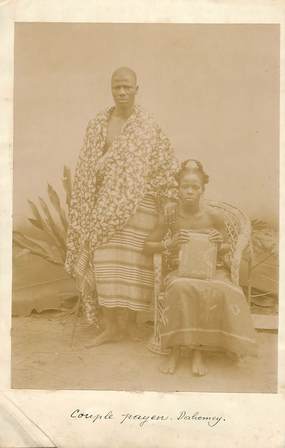 PHOTO ORIGINALE / AFRIQUE "Dahomey, un couple"