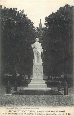 CPA FRANCE 01 " Jassans Riottier, Monument aux morts".