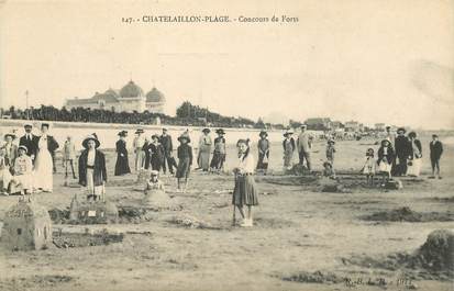 CPA FRANCE 17 "Chatelaillon plage, concours de Forts" / CHÂTEAU DE SABLE