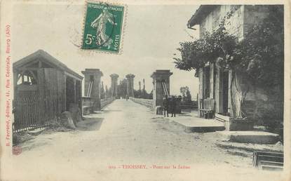 CPA FRANCE 01 " Thoissey, Pont sur la Saône".