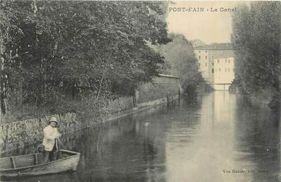 CPA FRANCE 01 " Pont d'Ain, Le canal ".