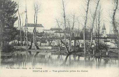 CPA FRANCE 01 " Pont d'Ain, Vue générale prise du canal ".