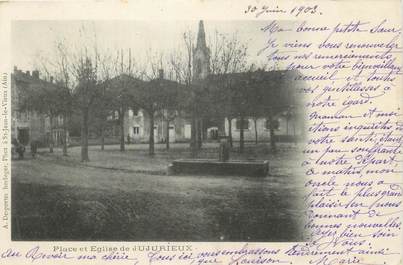 CPA FRANCE 01 " Jujurieux, Place et église".