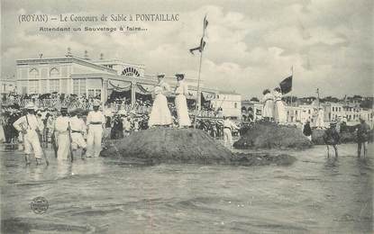 CPA FRANCE 17 "Royan, le concours de sable à Pontaillac" / CHATEAU DE SABLE