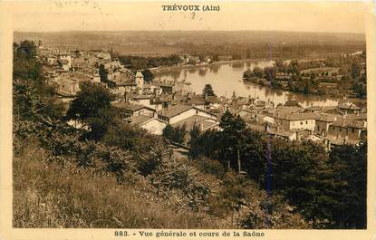 CPA FRANCE 01 " Trévoux, Vue générale et Cours de la Saône".