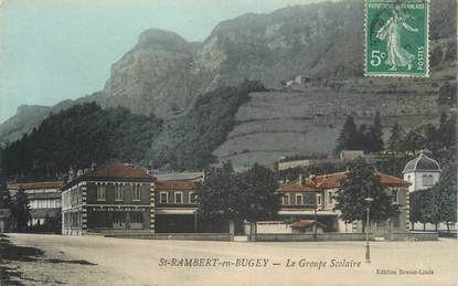 CPA FRANCE 01 " St Rambert en Bugey, Le groupe scolaire".