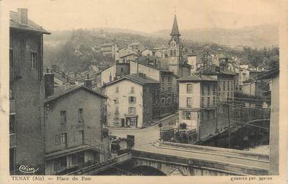 CPA FRANCE 01 " Tenay, Place du Pont ".