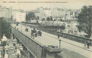 75 Pari CPA FRANCE 75018 "Paris, le Pont Coulaincourt et le cimetière de Montmartre"