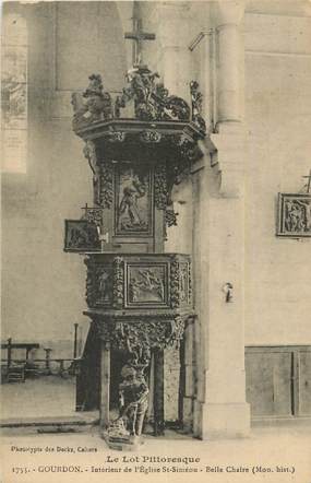 CPA FRANCE 46 " Gourdon, Intérieur de l'église St Siméon".