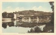 46 Lot CPA FRANCE 46 "Puy l'Evêque, Le pont suspendu et les Balmes ".