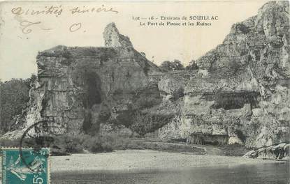 CPA FRANCE 46 "Souillac, Le port de Pinsac et les ruines".