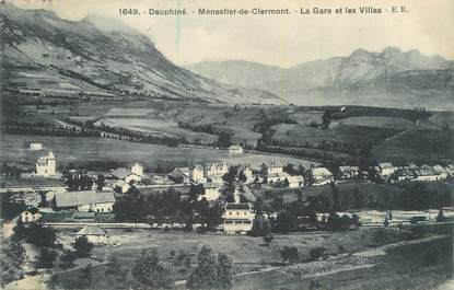 CPA FRANCE 38 "Monestier de Clermont, La gare eet les villas".