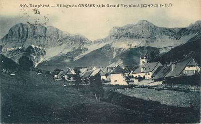 CPA FRANCE 38 "Gresse, Le village et le grand Veymont".
