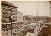 Photograp Hy PHOTO ORIGINALE / AUTRICHE "Vienne, 1898, cortège des sociétés de Tir pendant les fêtes du Jubilé de l'Empereur"