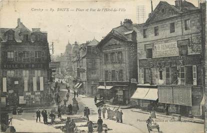 CPA FRANCE 19 "Brive, Place et rue de l'Hôtel de Ville".