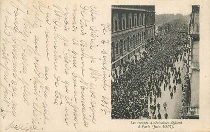 CPA FRANCE 75 "Paris, les troupes américaines défilant, juin 1917"