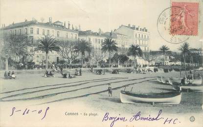 CPA FRANCE 06 "Cannes, La plage".