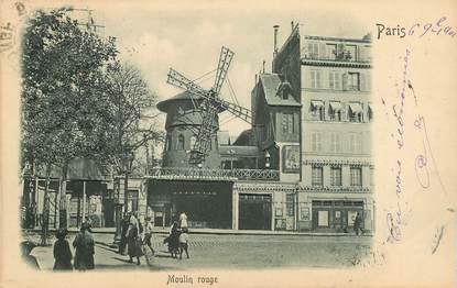 CPA FRANCE 75018 "Paris, le Moulin Rouge" / CARTE GAUFRÉE 
