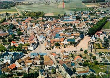 CPSM FRANCE 45 "Boiscommun, Vue générale aérienne".