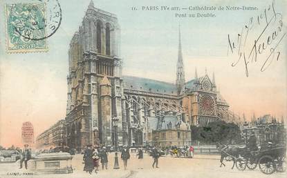 CPA FRANCE 75004 "Paris, Cathédrale de Notre Dame, Pont au Double"