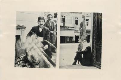 PHOTO ORIGINALE / GRECE "Athènes, le rotisseur et le marchand de billets de Loterie, 1941"