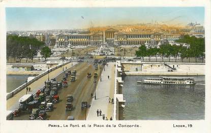 CPSM FRANCE 75001 "Paris, le Pont et la Place de la Concorde"