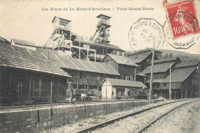 CPA FRANCE 38 "La Motte d'Aveillans, Les mines, puits Ste Marie". / MINES