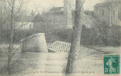 CPA FRANCE 83 "Rans, Le pont emporté par les inondations de janvier 1910".