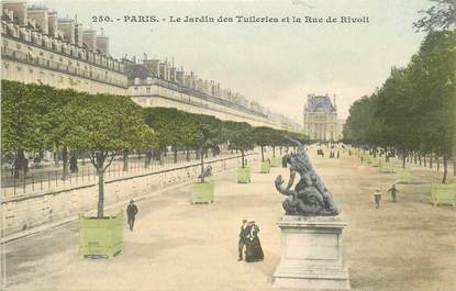 CPA FRANCE 75001 "Paris, le Jardin des Tuileries et la rue de Rivoli"