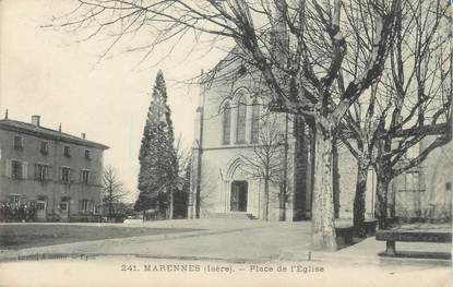 CPA FRANCE 38 "Marennes, Place de l'église".