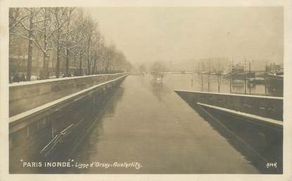 CPA FRANCE 75013 "Paris, Inondations, Ligne Orsay / Austerlitz"