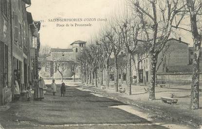 CPA FRANCE 38 "St Symphorien d'Ozon, Place de la Promenade".